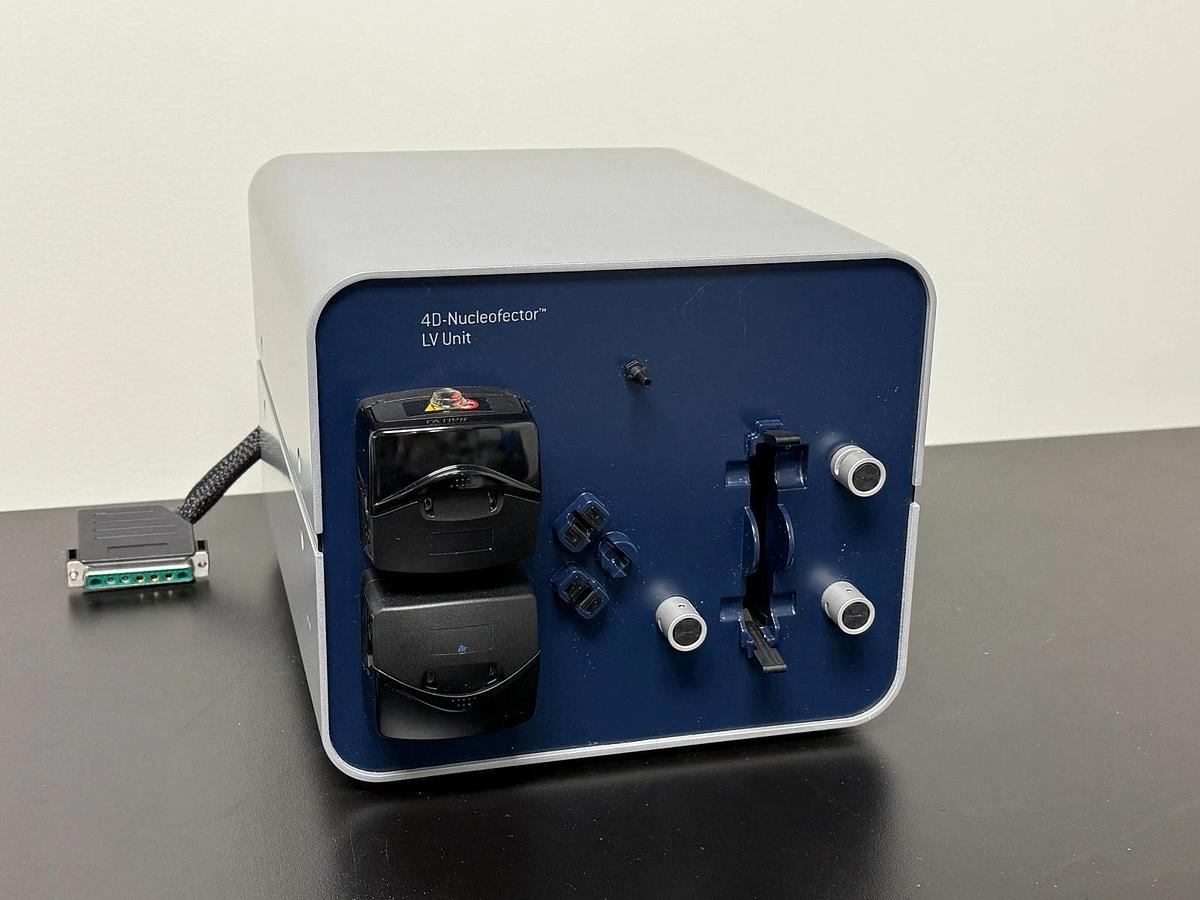Used Lonza 4D Nucleofector transfection LV unit AAF-1002L with cable