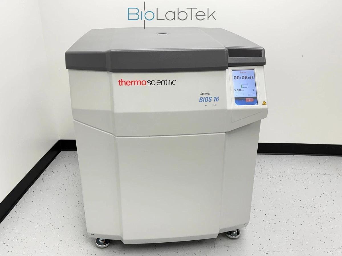 Used Thermo Sorvall BIOS 16 Bioprocessing Centrifuge w/ HAEMAFlex 16 rotor 8x2L 2020