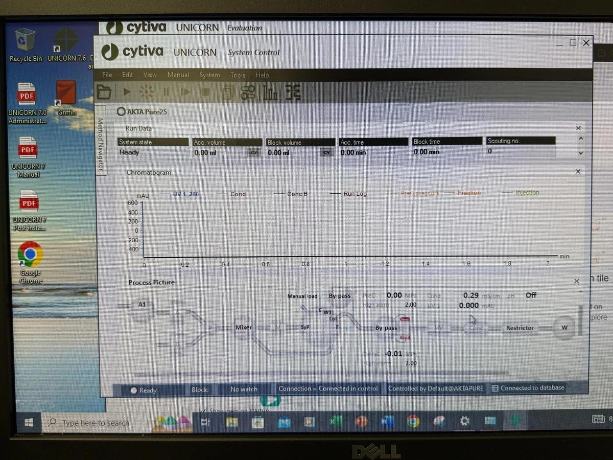 Used GE Cytiva AKTA Pure 25M FPLC Chromatography System + Frac/PC 2017