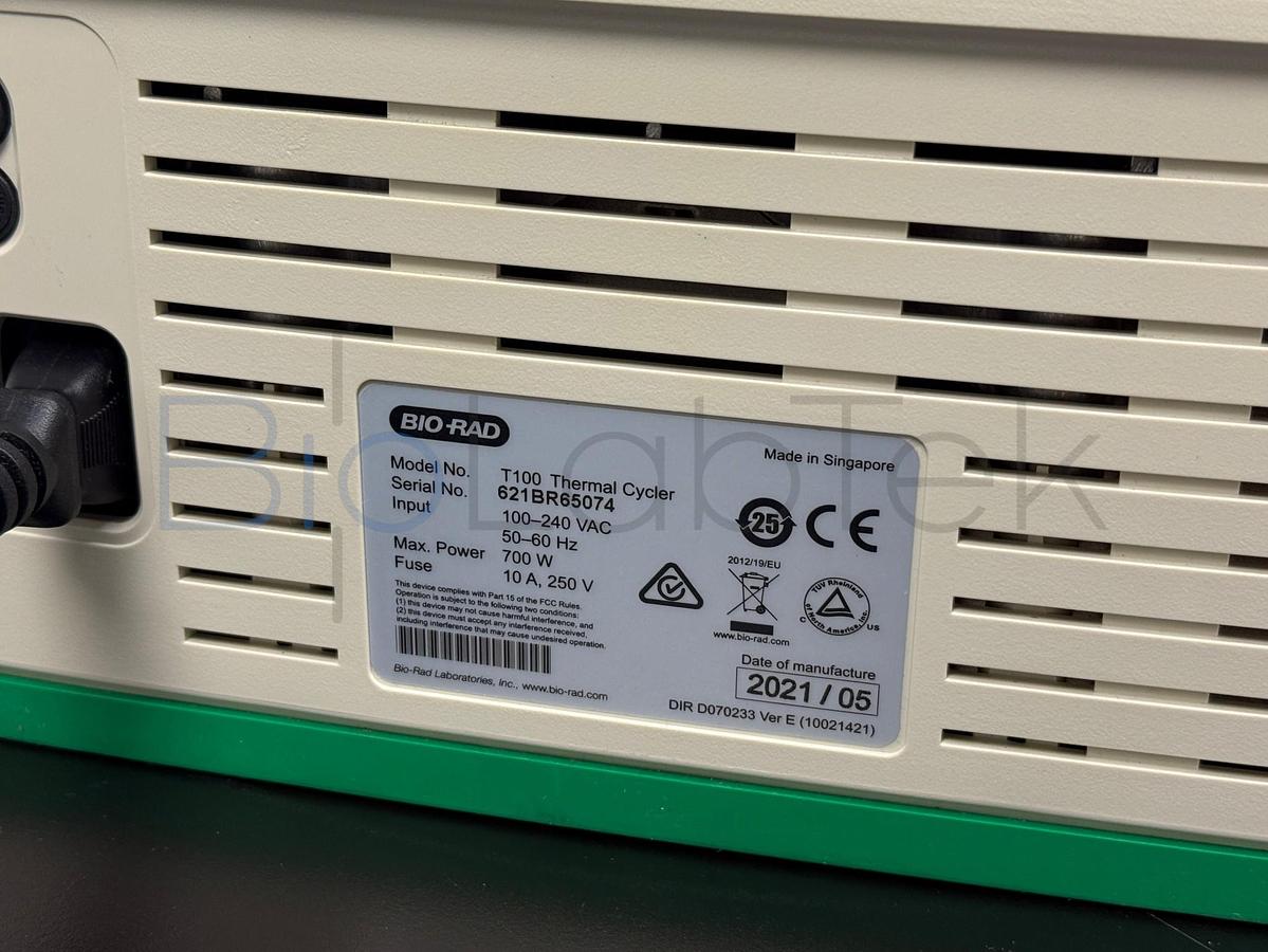 Used Bio-Rad T100 Thermal Cycler | 96-Well Gradient PCR Low Hours