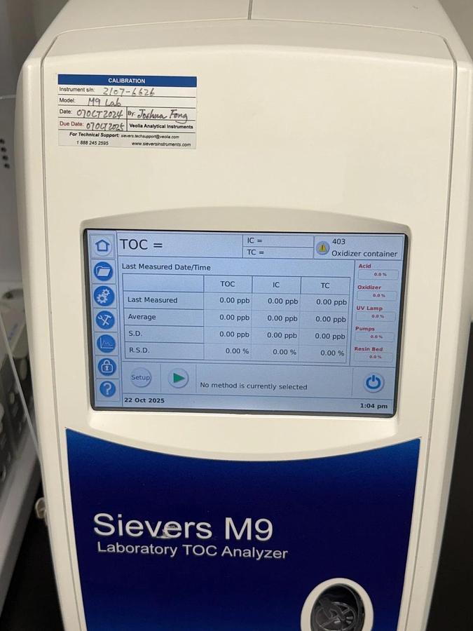 Used Veolia Suez GE Sievers M9 Lab TOC Analyzer with autosampler