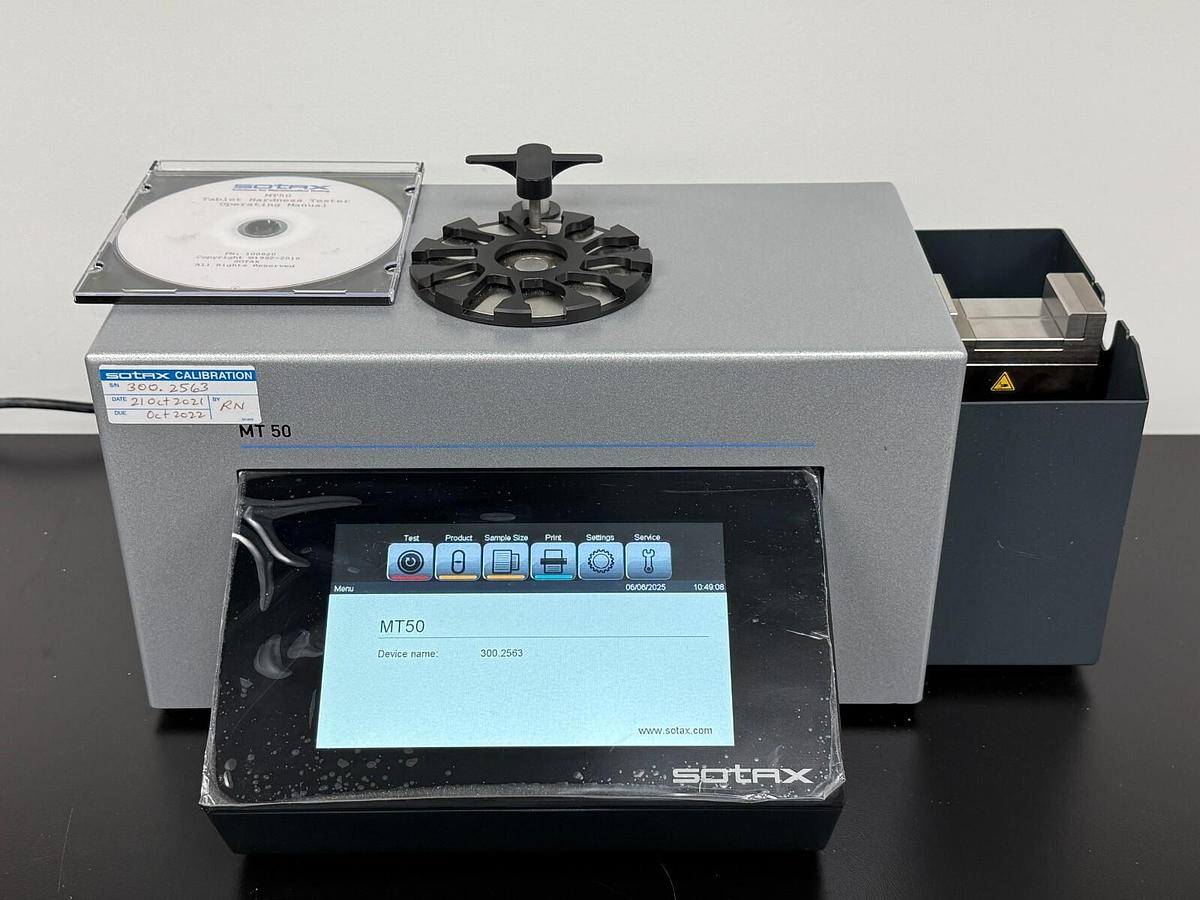 Used Sotax Pharmatron MultiTest 50 G2 MT50 tablet hardness tester