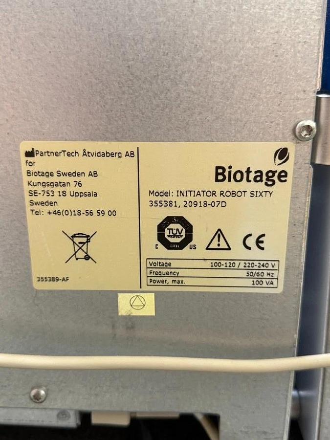 Used Biotage Initiator+ plus Microwave Synthesizer & robot sixty