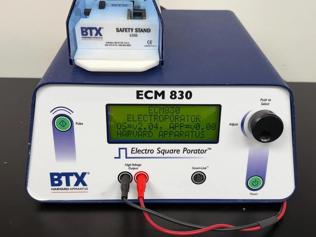 Used BTX Harvard Apparatus ECM 830 Square Wave Electroporation System w/ safety stand