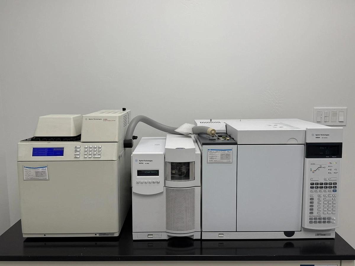 Used Agilent 7890A GC System with 5975C VL MSD and G1888 Headspace Sampler