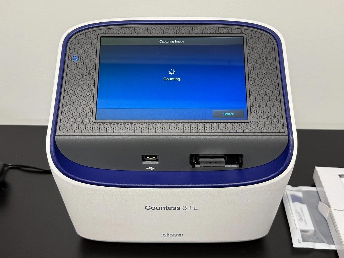 Used Invitrogen Countess 3 FL Automated Cell Counter | GFP & TX Red EVOS Light Cubes