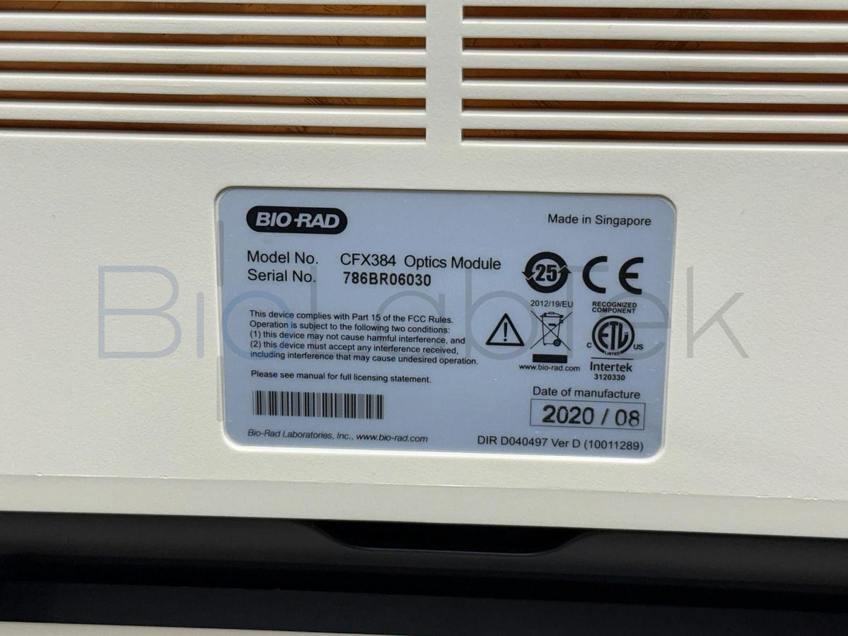 Used Bio-Rad CFX384 Touch Real-Time PCR Detection System | 19 Hours