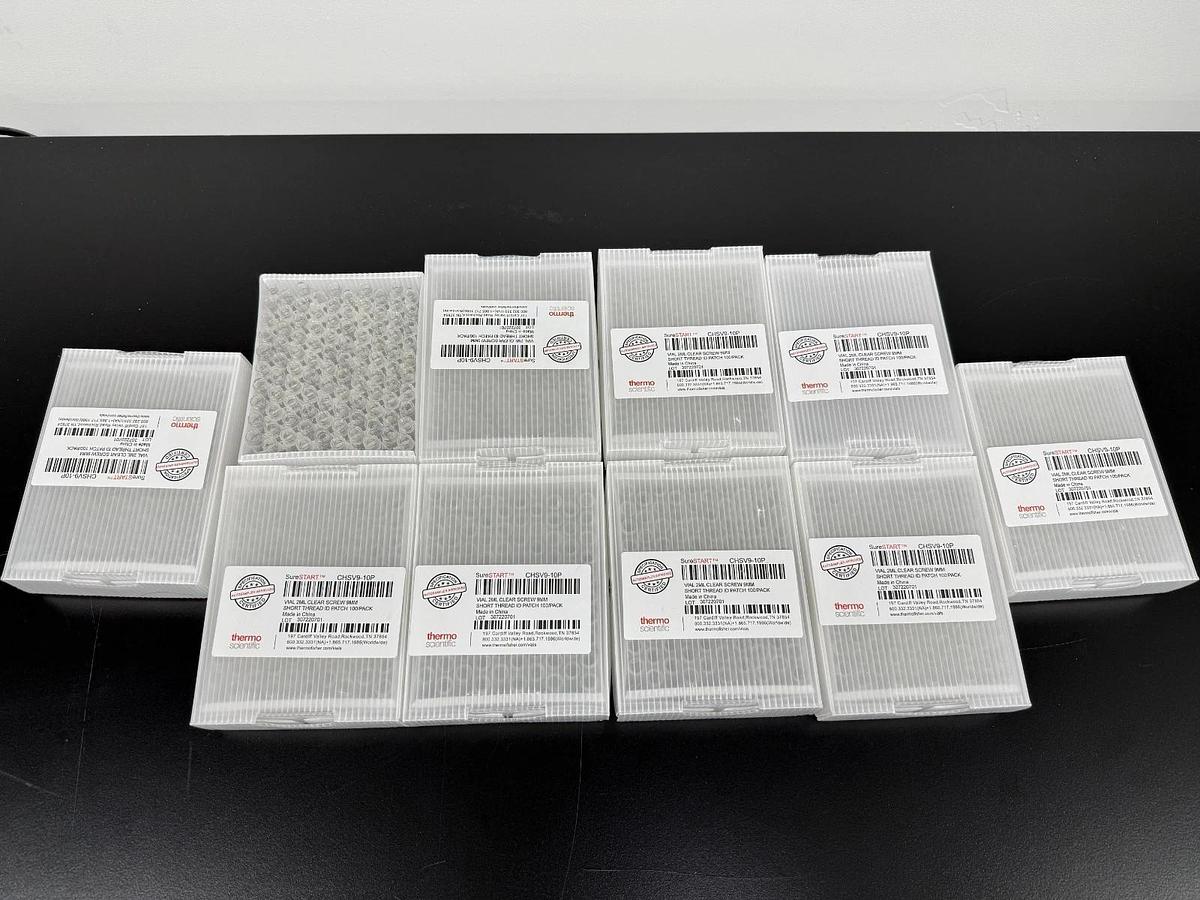 Used 1000 piece case Thermo SureSTART HPLC GC 2ml Clear screw 9mm Vial lot CHSV9-10P