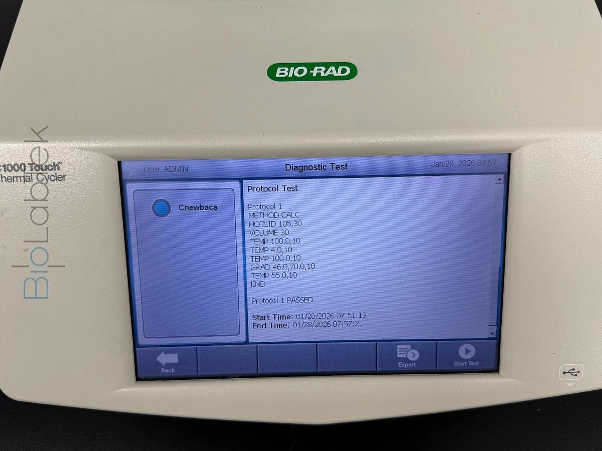 Used Bio-Rad C1000 Touch PCR Gradient Thermal Cycler with 96 well Fast module block