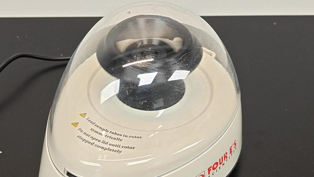 Used Four E's Scientific | ETmini Mini Centrifuge | Rated IP21 | 5400 rpm 2x rotors