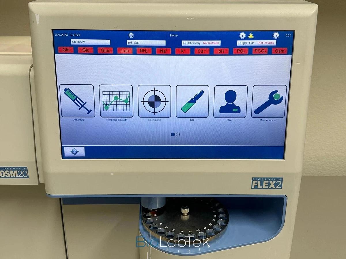 Used Nova Biomedical BioProfile Flex2 with Osmometer OSM20 Cell Culture Analyzer