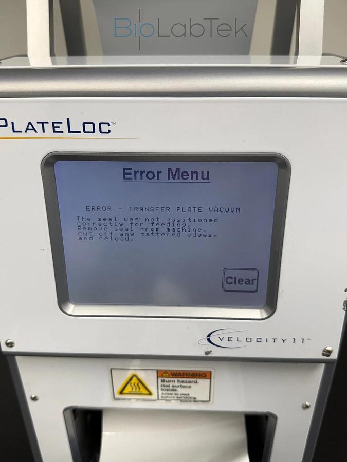 Used Agilent Velocity11 PlateLoc Thermal Microplate Sealer