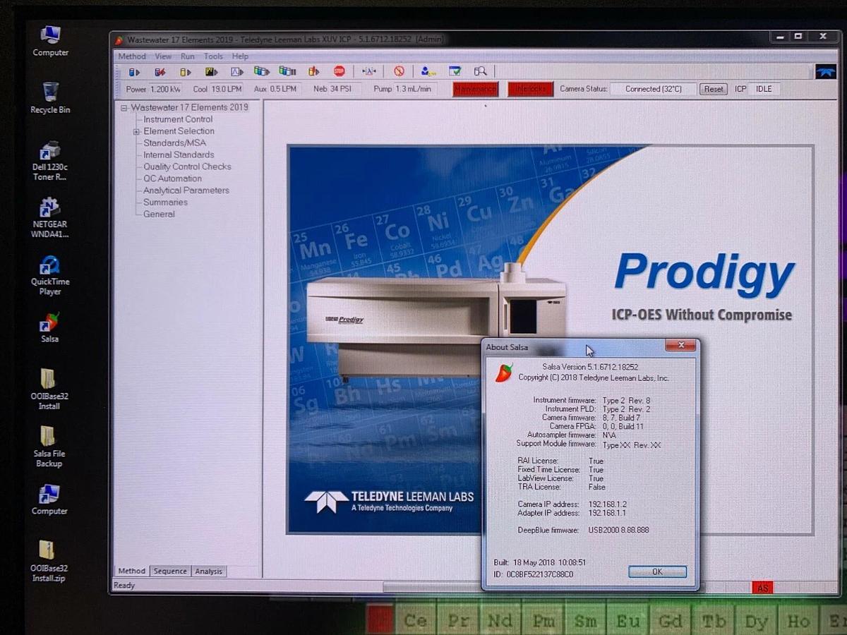 Used Teledyne Leeman labs Prodigy High Dispersion ICP-OES Spectrometer 130-905 range