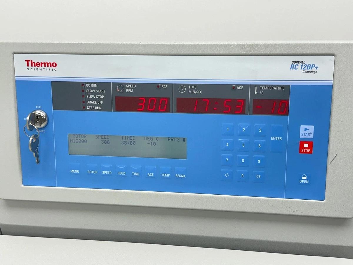 Used Thermo Sorvall RC 12BP+ Bioprocessing Centrifuge with H-12000 rotor/buckets 2012