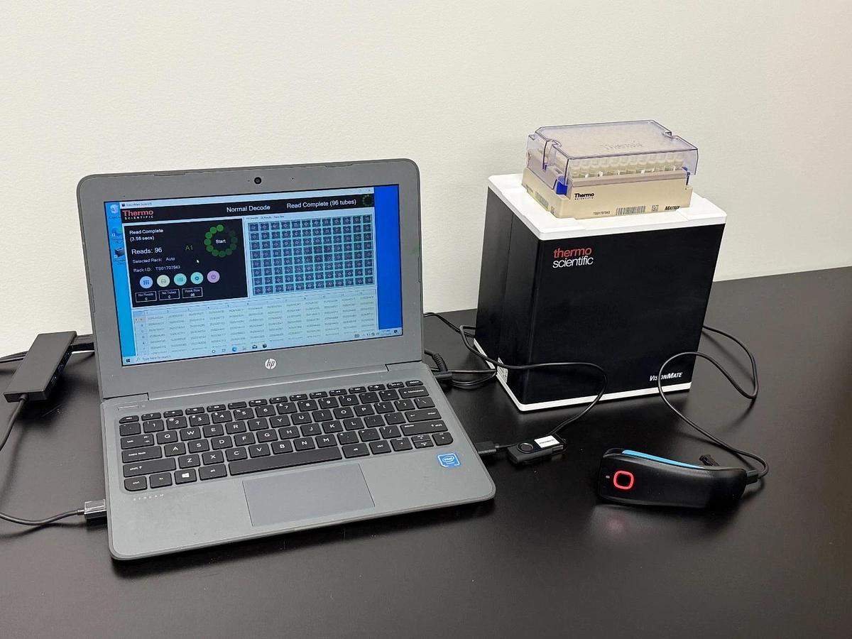 Used Thermo Scientific VisionMate HS High Speed Barcode Reader w/ Laptop