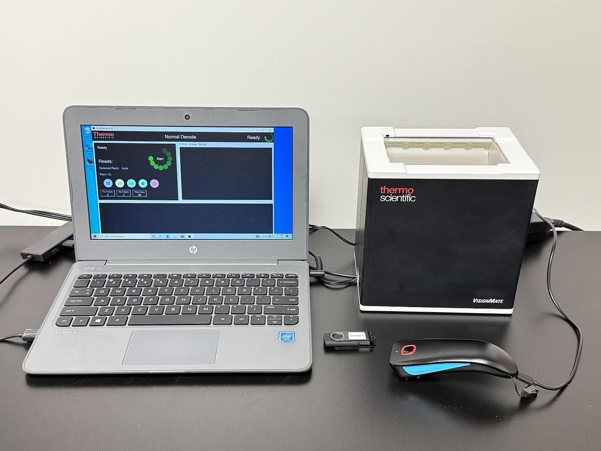 Used Thermo Scientific VisionMate HS High Speed Barcode Reader w/ Laptop