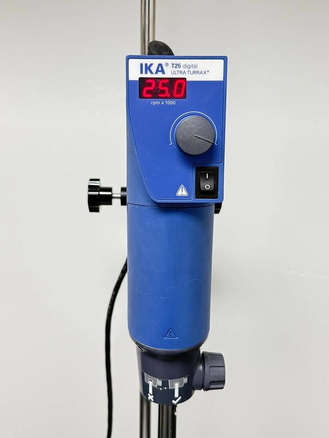 Used IKA T25 Digital ULTRA-TURRAX Homogenizer Disperser with 10-1500ml Tool & Stand