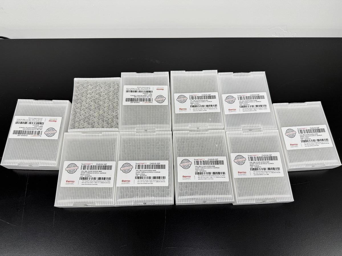 Used 1000 piece case Thermo SureSTART HPLC GC 2ml Clear screw 9mm Vial lot CHSV9-10P