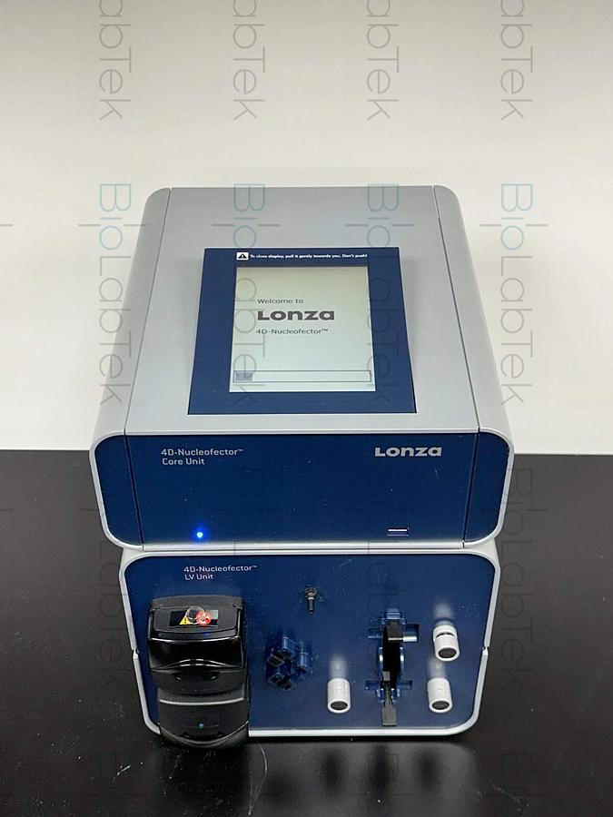 Used Lonza 4D Nucleofector Nucleofection Transfection System Core & LV Unit combo
