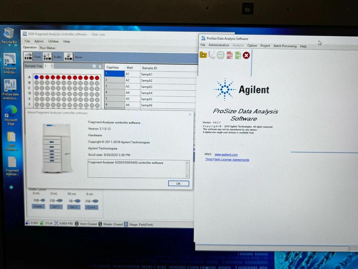 Used Agilent 5300 Fragment Analyzer CE System for 48 and 96 Capillary array