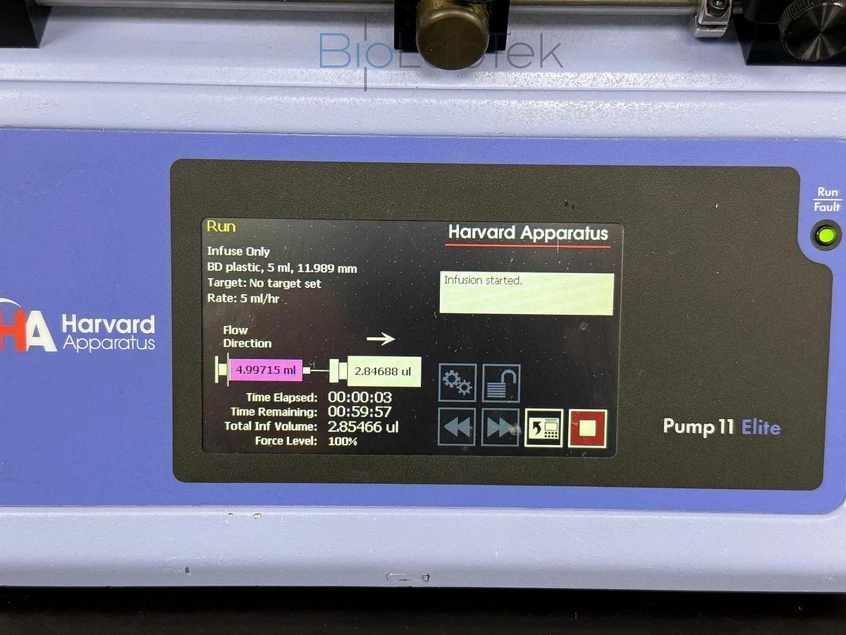 Used Harvard Apparatus touch dual Infusion syringe pump 11 elite