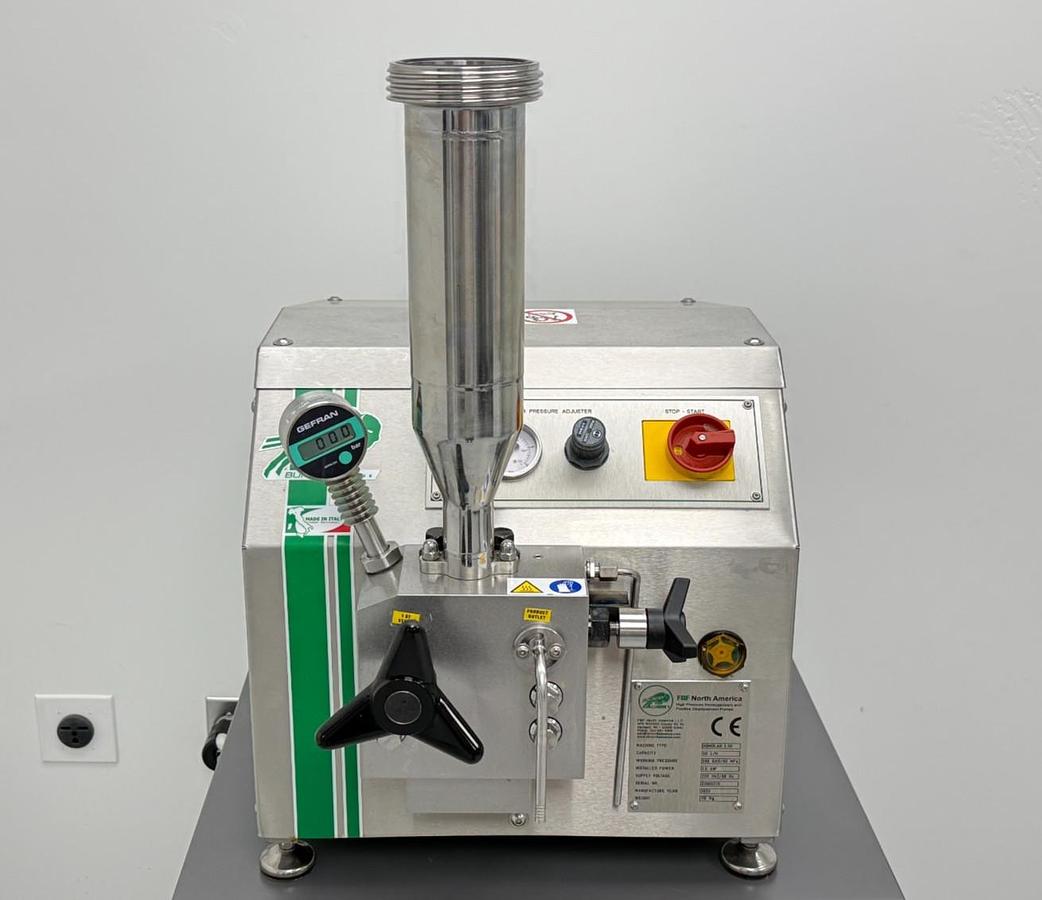 Used FBF Italia Homolab 2.50 High Pressure Homogenizer | 600 Bar Two-Stage 50 L/H