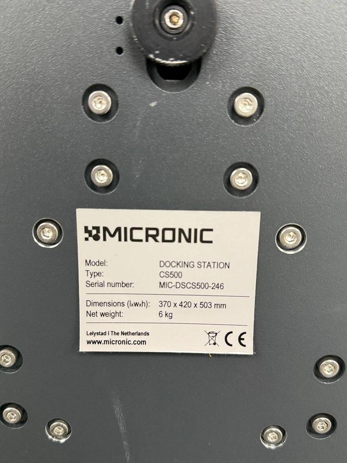 Used Micronic tube rack docking station for capper recapper CS500 line