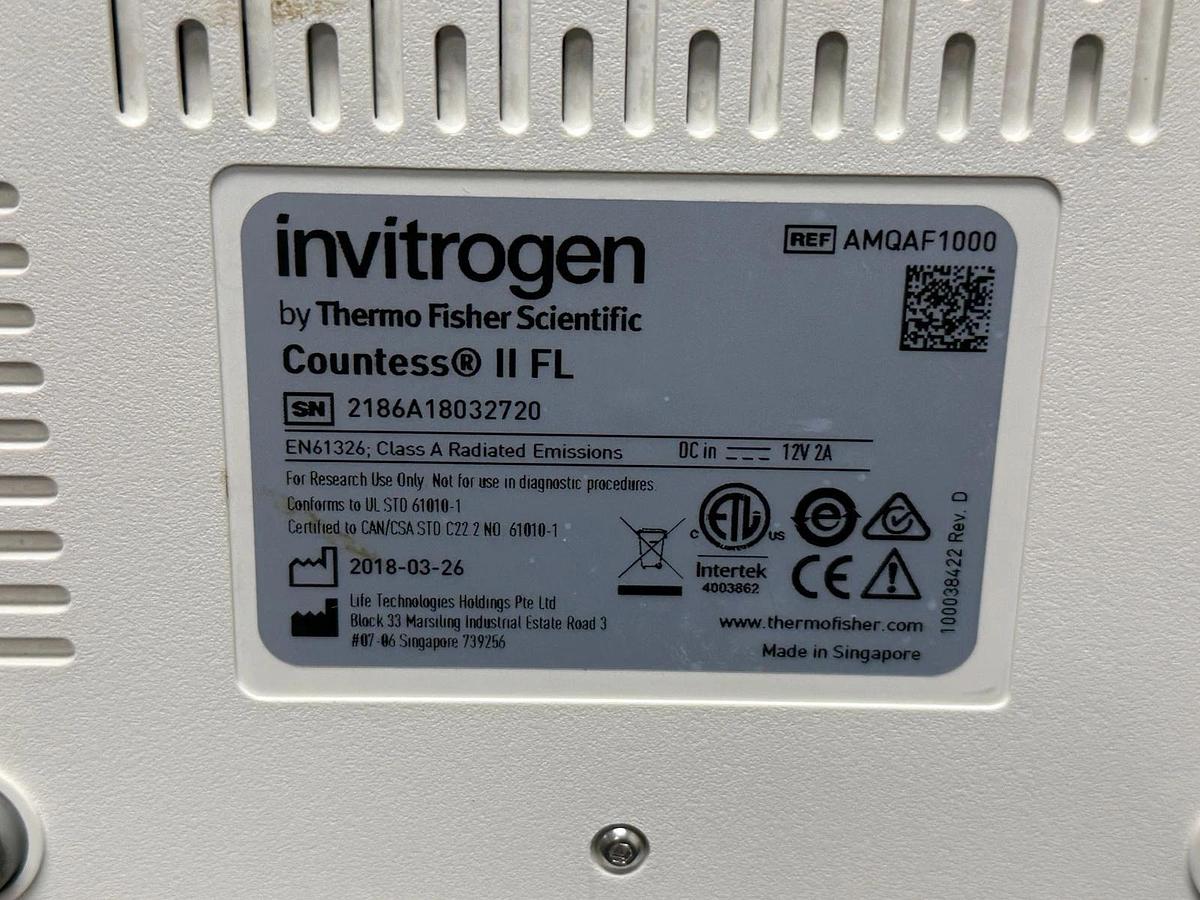 Used Invitrogen Countess II FL Automated Cell Counter | Fluorescence Benchtop