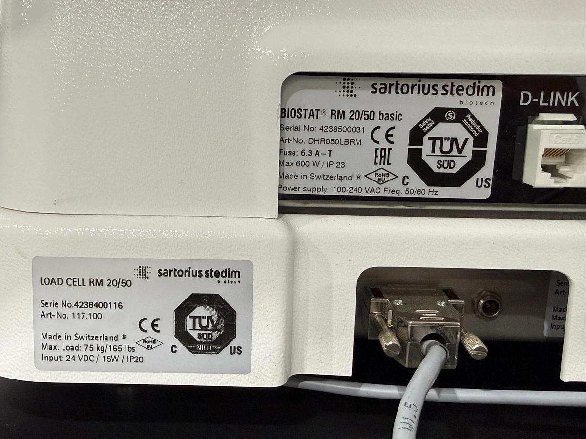 Used Sartorius Stedim BIOSTAT RM 20/50 Wave Rocker Mixing Bioreactor +20L & 50L Trays