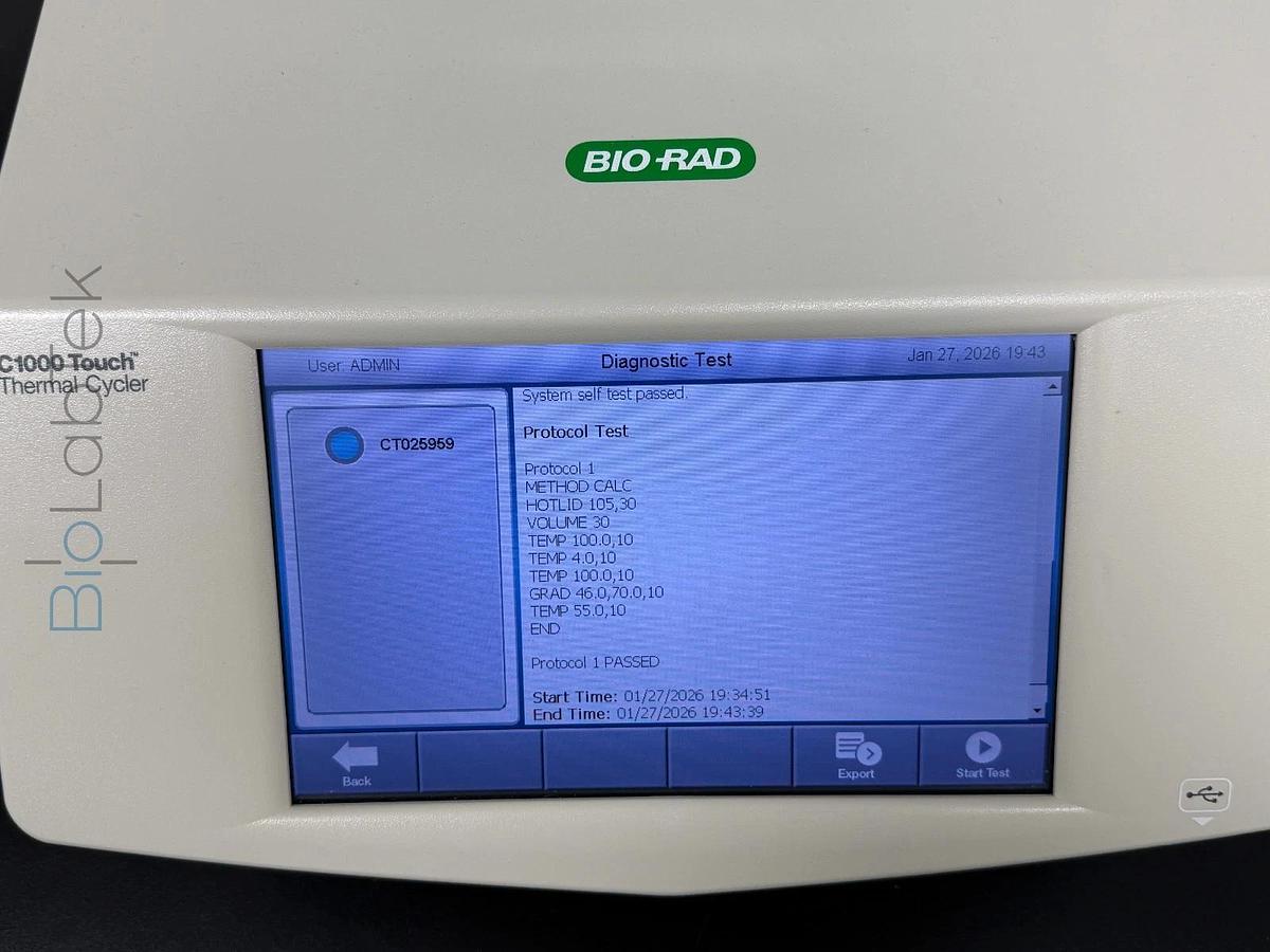 Used Bio-Rad C1000 Touch PCR Gradient Thermal Cycler with 96 well Fast module block