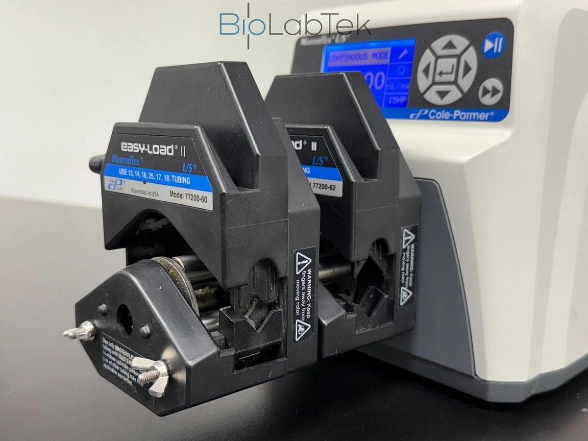 Used Cole-Parmer Masterflex L/S Peristaltic Tube Pump with 2 easy-load heads