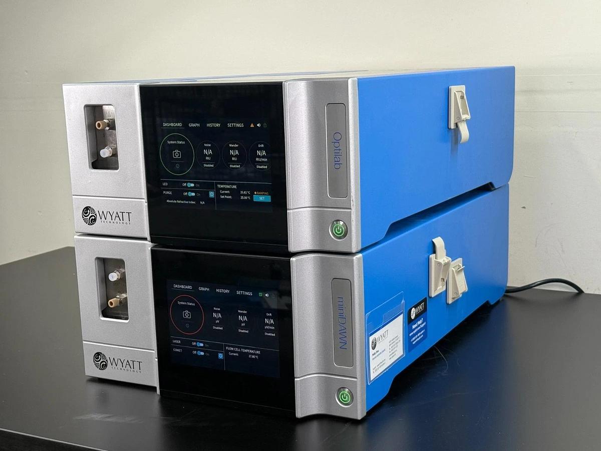 Used Wyatt Technology miniDAWN MALS & Optilab dRI Detector Pair | SEC-MALS HPLC