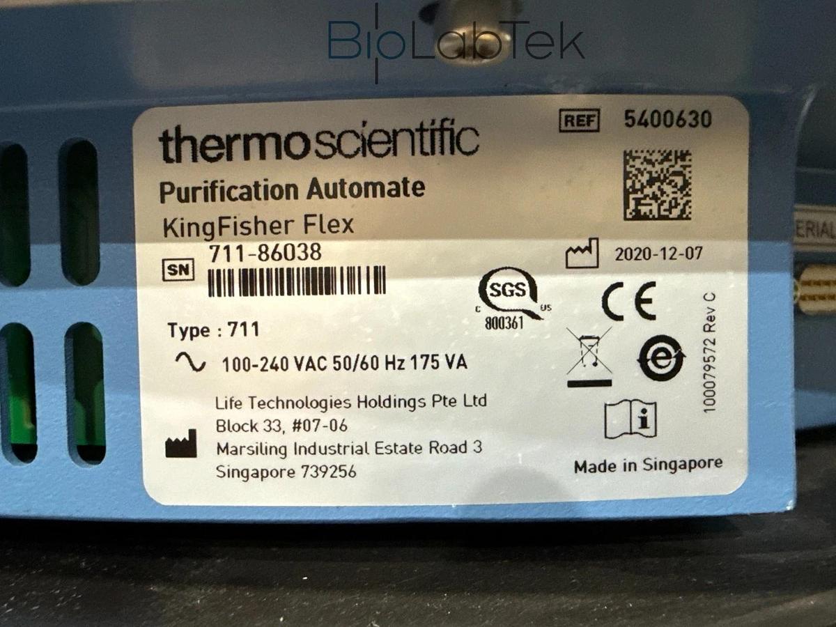 Used Thermo KingFisher Flex Purification System with 96 deep-well head