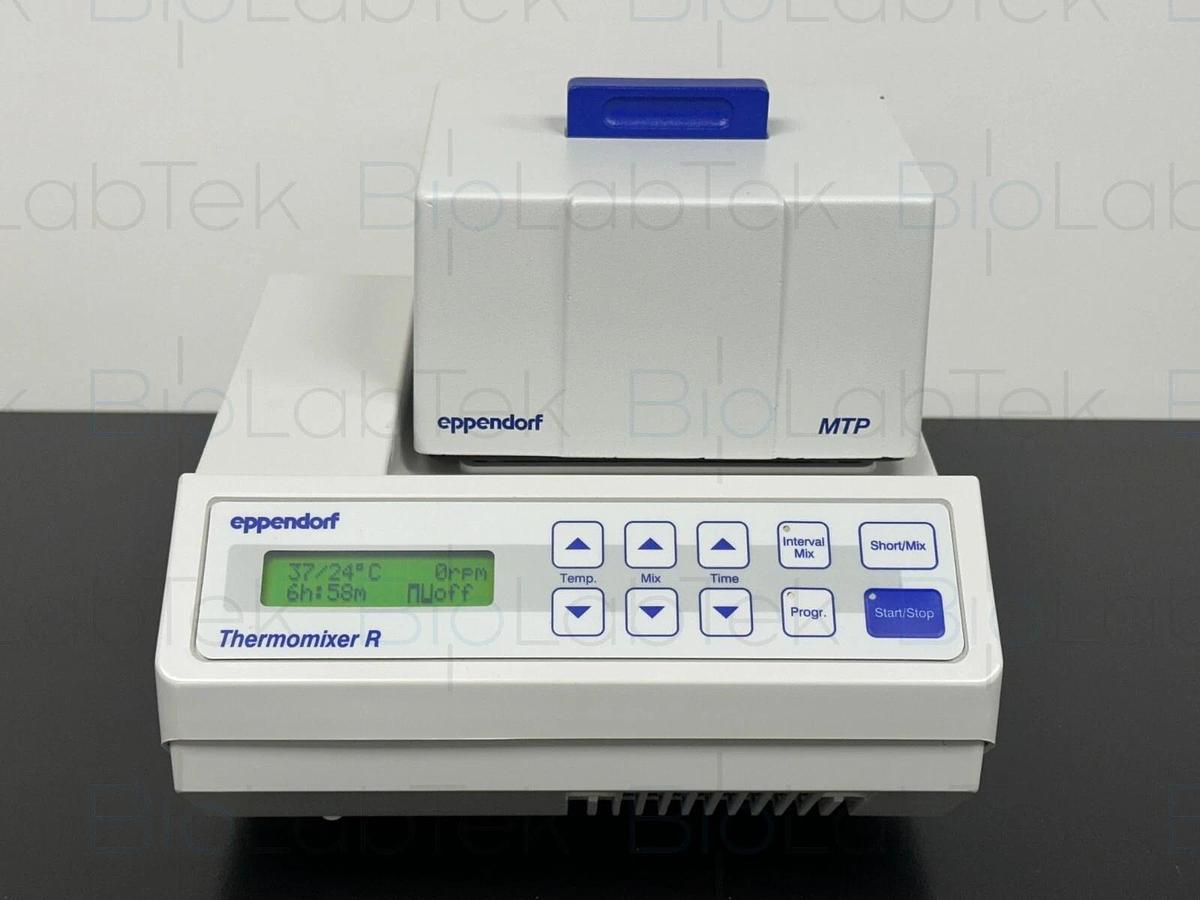 Used Eppendorf ThermoMixer R 5355 heat/cool shaker mixer with MTP micro plate block