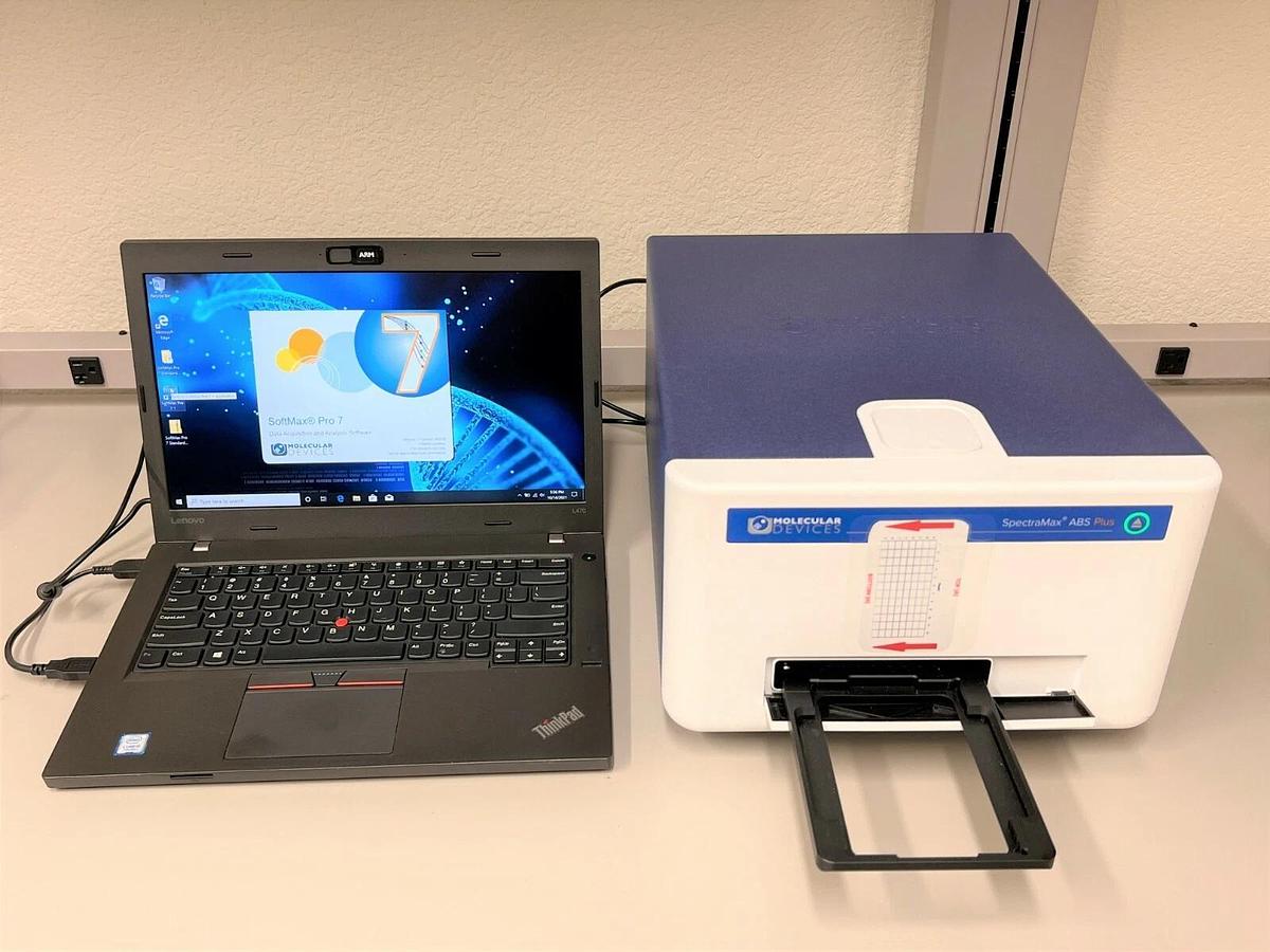 Used Molecular Devices SpectraMax ABS Plus UvVis Cuvette 190-1000nm Microplate reader