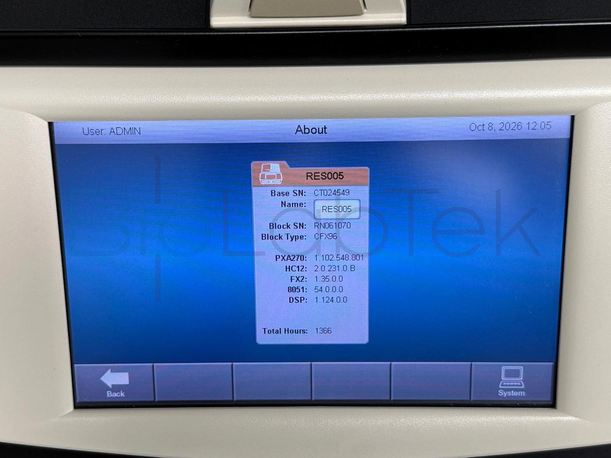 Used Bio-Rad CFX96 Touch Real-Time PCR Detection System | Low Hours
