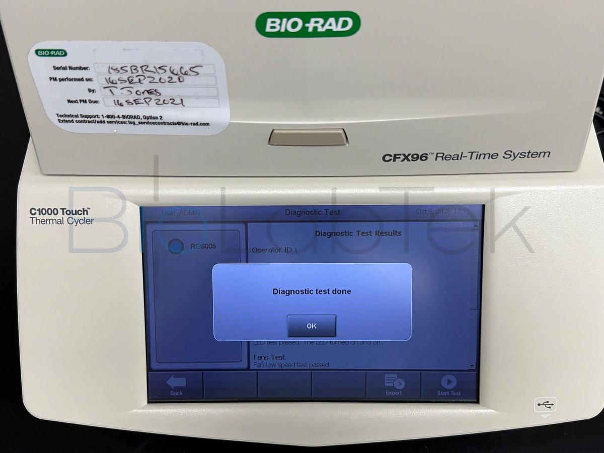 Used Bio-Rad CFX96 Touch Real-Time PCR Detection System | Low Hours