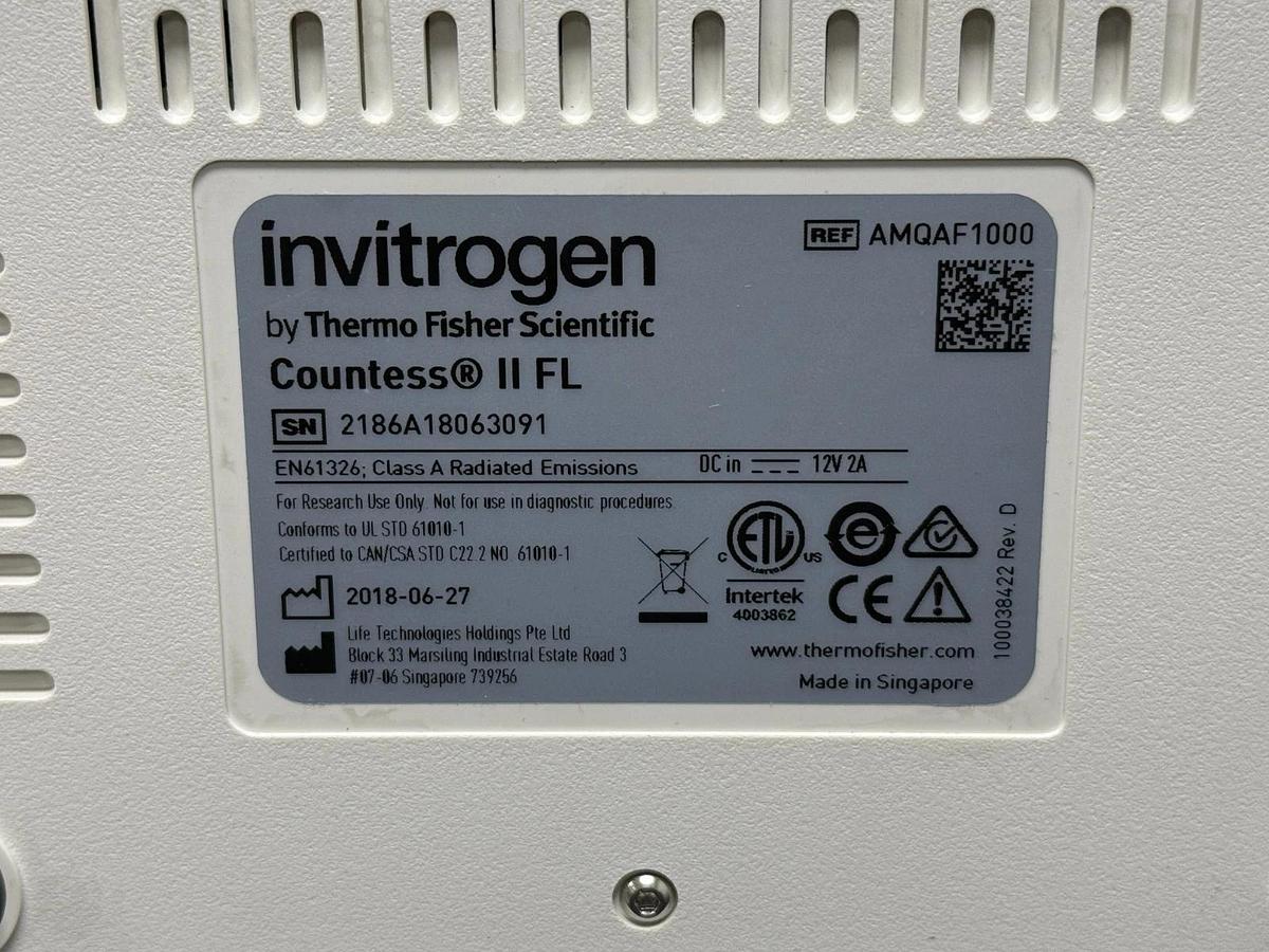 Used Invitrogen Countess II FL Automated Cell Counter | Fluorescence Benchtop