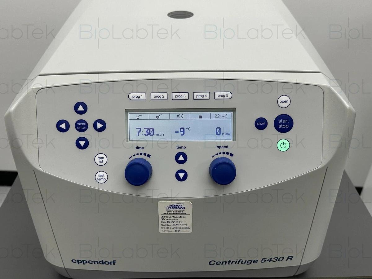 Used Eppendorf 5430R refrigerated centrifuge with rotor FA-45-48-11