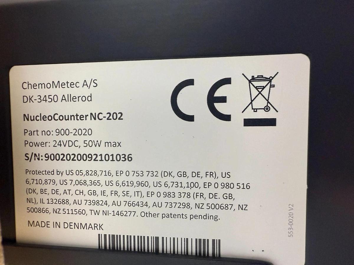 Used ChemoMetec NucleoCounter NC-202 cell counter bundle w/Warranty 2nd gen NC-200