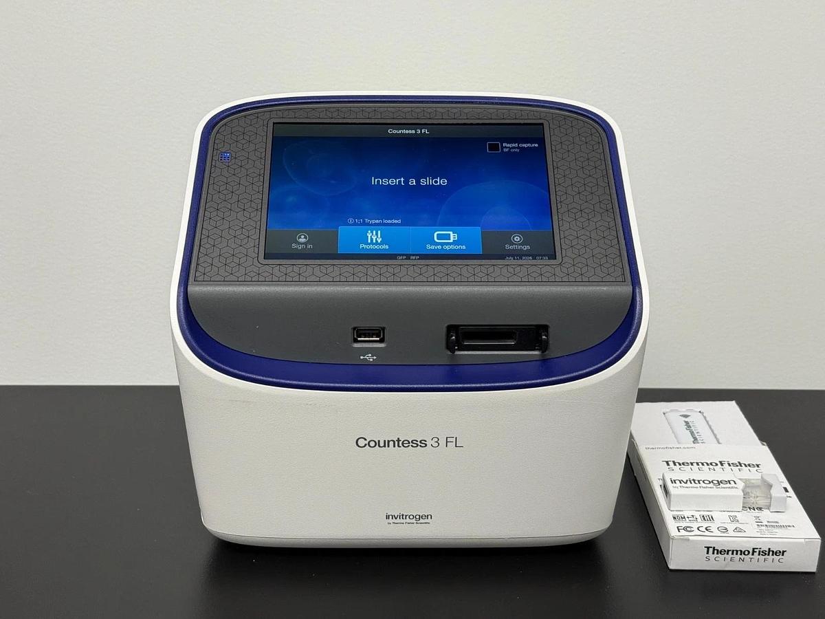 Used Invitrogen Countess 3 FL Automated Cell Counter | GFP & RFP EVOS Light Cubes