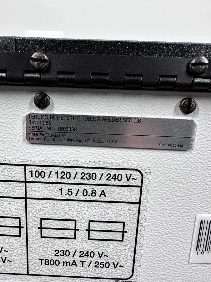Used 2022 Terumo BCT SCD IIB Sterile Tubing Welder 3NCC986