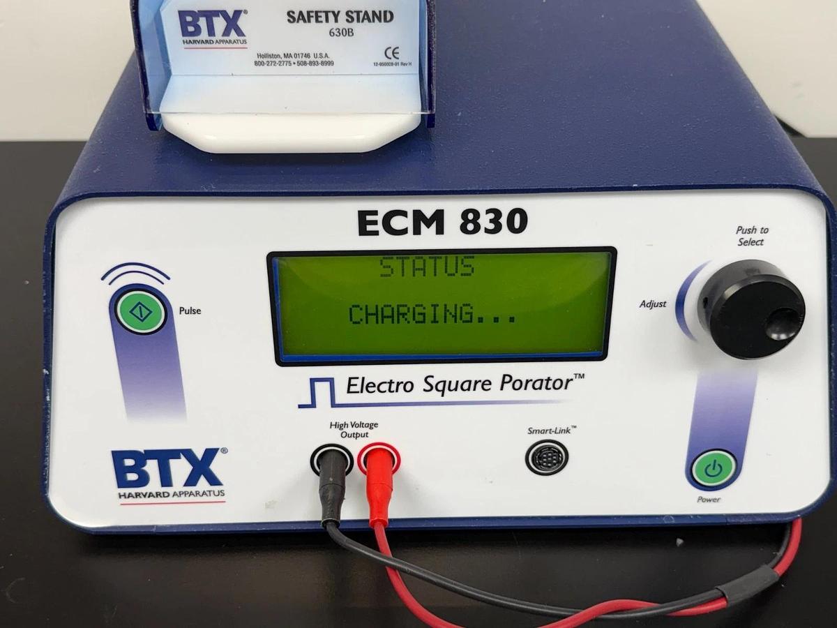 Used BTX Harvard Apparatus ECM 830 Square Wave Electroporation System w/ safety stand