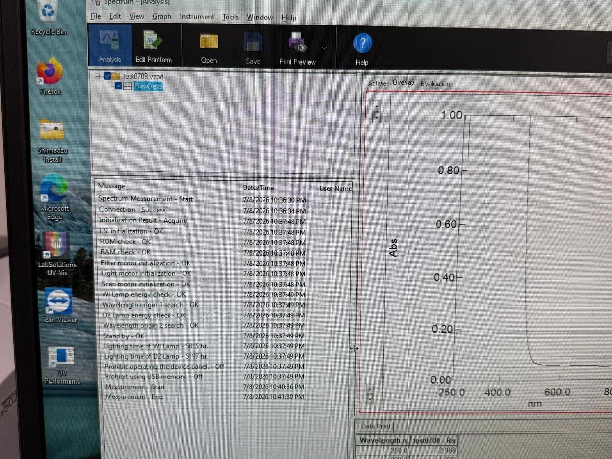 Used Shimadzu UV-1900i UV-VIS Spectrophotometer | Double-Beam Benchtop