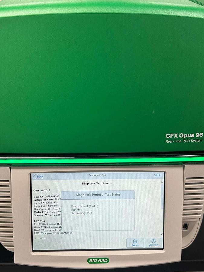 Used Bio-Rad CFX Opus 96 well Real-Time qPCR System 2022