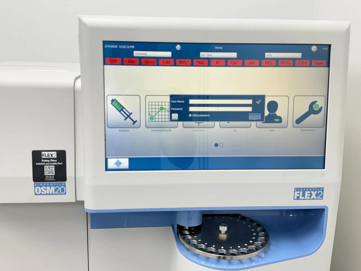 Used Nova Biomedical BioProfile FLEX2 Cell Culture Analyzer OSM20 | Osmolality CDV