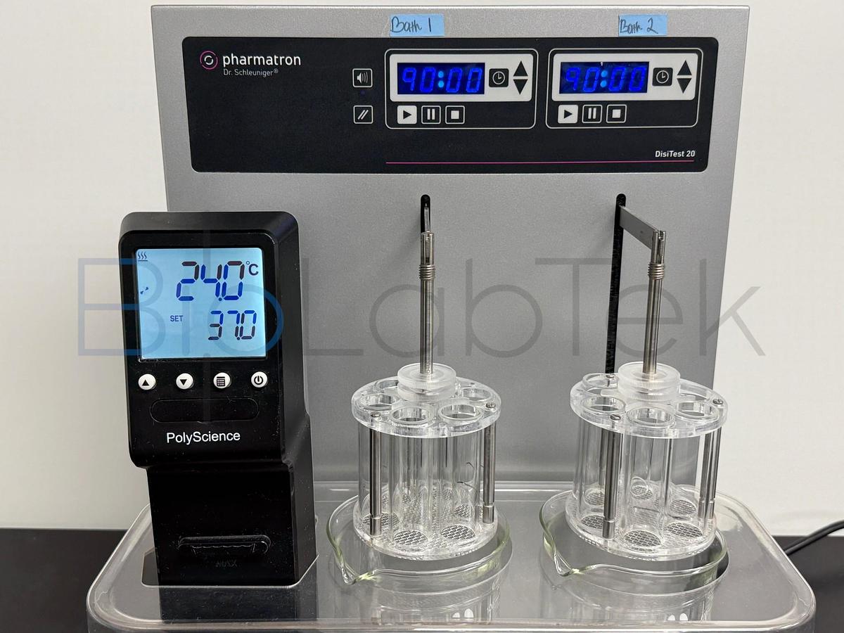 Used SOTAX Pharmatron DisiTest 20 Disintegration Tester | 2-Station with Heater