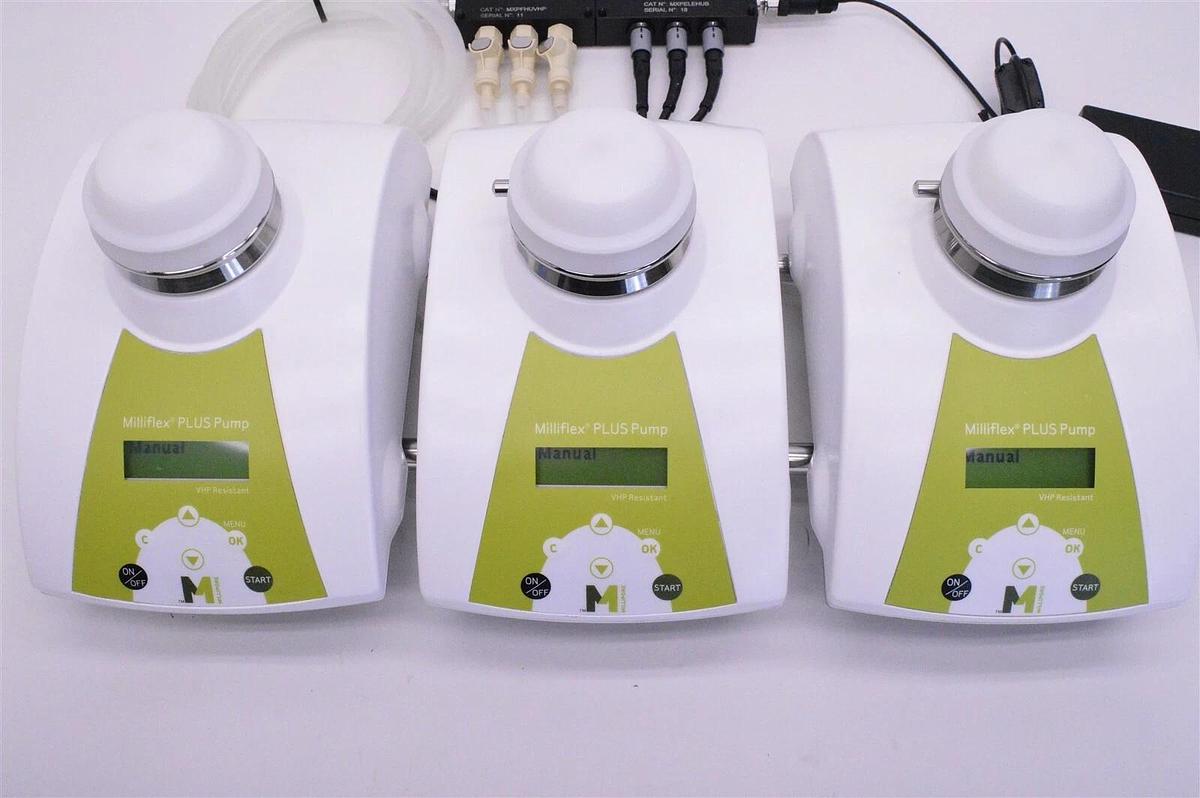 Used 3x set Millipore Milliflex plus VHP resistant pump MXPPLUVHP w/Warranty