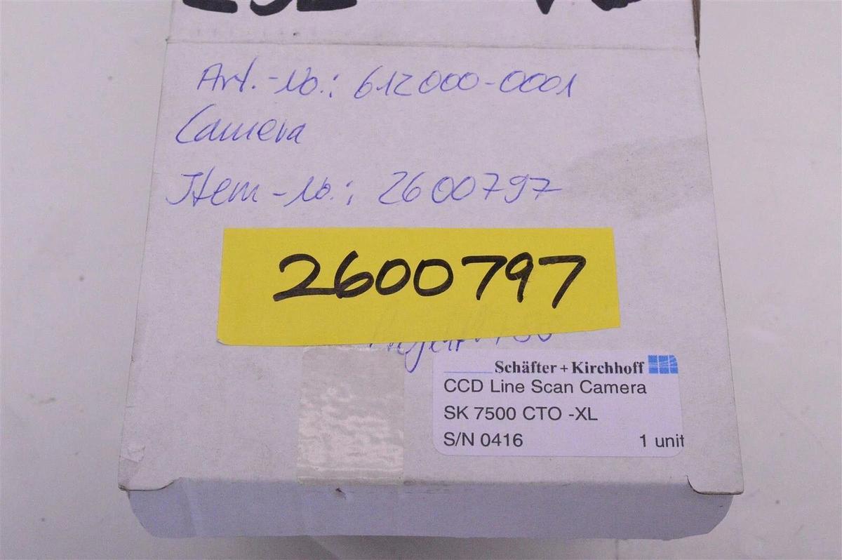 Used Schafter Kirchhoff SK7500CTO-XL CCD line scan camera SK 7500 CTO