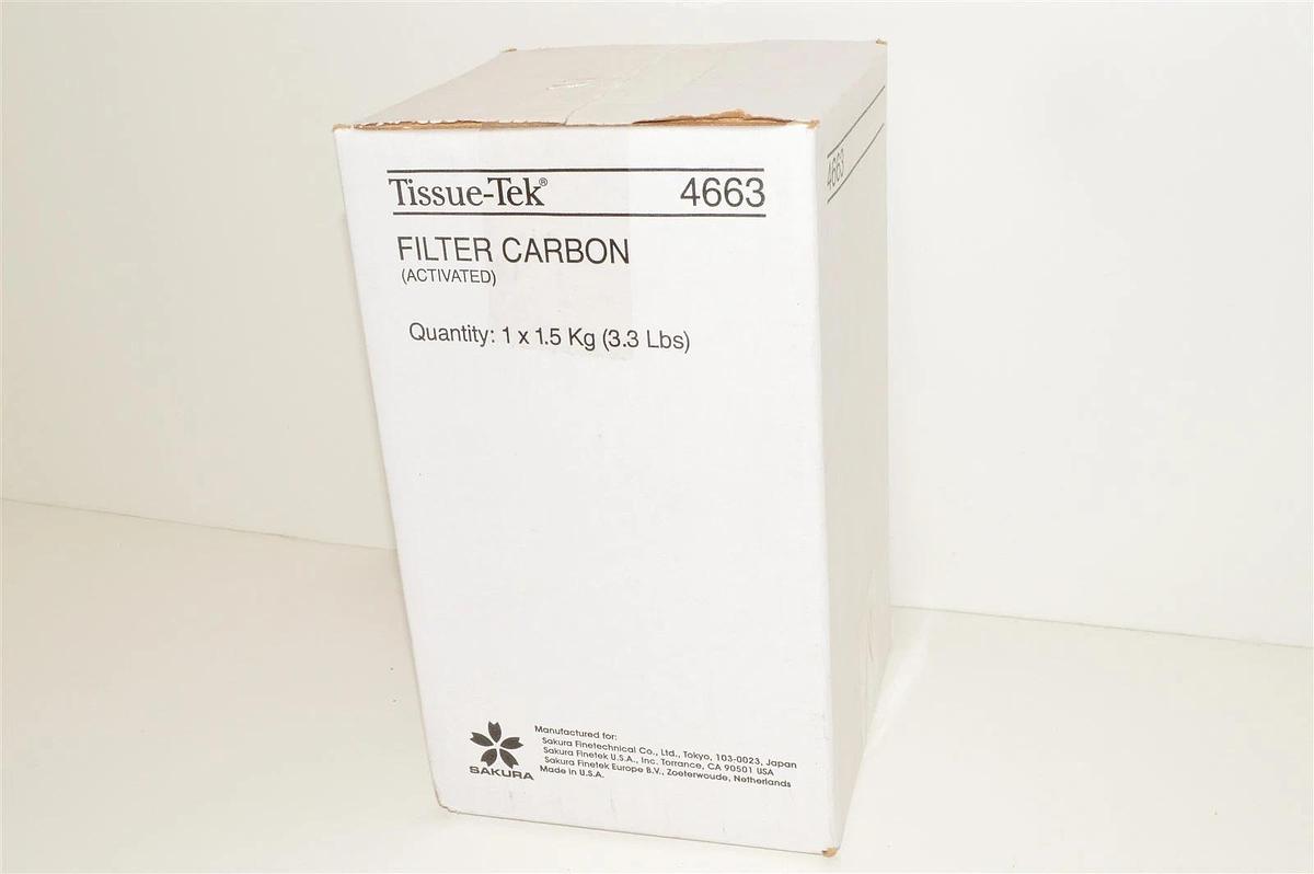Used Sakura Tissue-Tek 4663 carbon-activated filter carbon 1.5kg 3.5LB